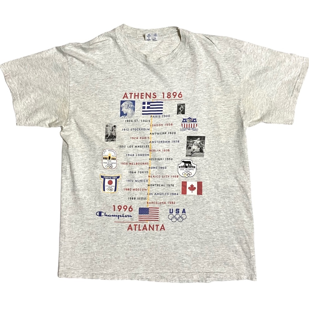 1996 Atlanta USA Olympics Timeline T-Shirt